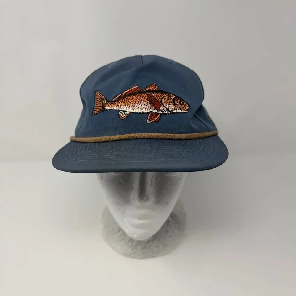 Duck Camp Redfish Rope Snapback Fishing Hat Blue